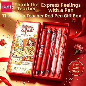 deli | Teacher Gift Red Pen Set for Marking and Highlighting