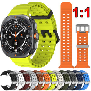 1:1 Original Marine Band For Samsung Galaxy Watch Ultra 2025 Silicone Watchband Bracelet For Galaxy Ultra 47mm Replacement Strap