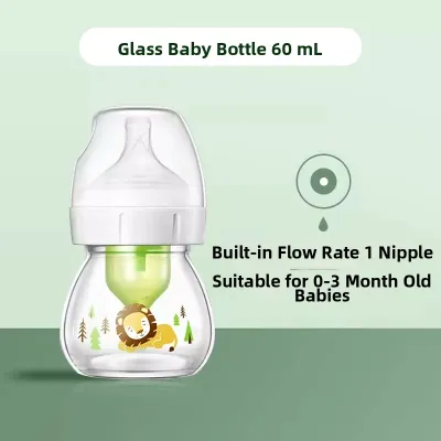 Dr Brown’s Natural Flow | Colic Free Wide Mouth Glass Baby Bottle 60ml