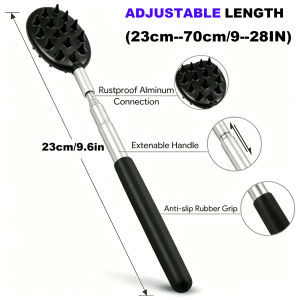 Upgraded 5-Section Cactus Back Scratcher – Extends to 29" 29-Prong Massage Head Double-Sided for Back & Neck Great Christmas
