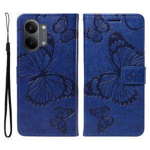 Leather Wallet Flip Case for POCO F6 F7 F8 M6 M7 X7 X8 Pro Max Ultra C65 C71 C75 C85 C85X | Butterfly Embossed Design Card Hoder