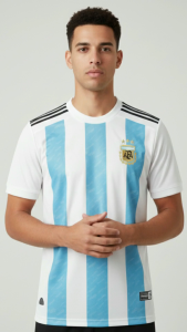 Jersey Bola Argentina Print Depan– Bahan Dryfit