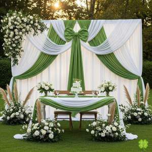 Backdrop Background Dekorasi Pesta Bahan Kain Hyget Tinggi 4 Meter Dan Lebar 3 Meter Sudah Dijahit