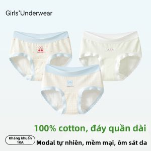 JINGJIA | Quần Lót Mỏng Mùa Hè Cho Bé Gái Từ Vải Sợi Kẻ Băng