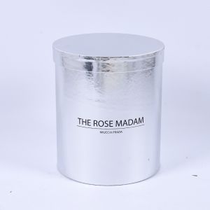 Three-Flower Bouquet Silver White Black Box Floral Art Packaging Box Flower Arrangement Gift Box Flower Barrel Art Supplies