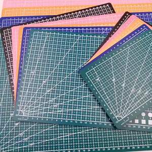 Tấm Lót Cắt Tự Phục Hồi DIY Bằng PVC Chống Trượt Dùng Cho Khắc Da Kích Thước A3/A4/A5 Dụng Cụ Học Sinh Dùng Cho Bàn Làm Việc