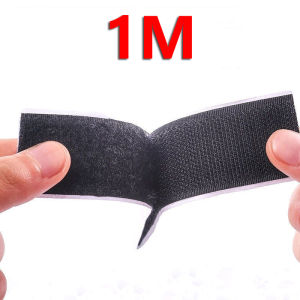 1/3/5M Strong Self-adhesive Fastener Tape Hook and Loop Magic Nylon Sticker Tape adhesive with Glue for DIY Craft 20-50MM Black