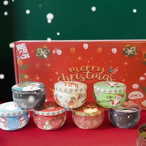 Merry Chrismas เทียนหอมสบา อโรม่า บรรยากาศ ขนาด 75g สำหรับคริสต์มาส ตกแต่งห้อง หลายกลิ่นให้เลือก