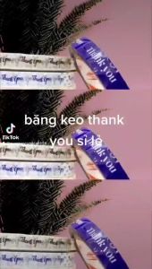 Băng keo thank you dán ly cafe - nắp hộp dán chai các loại 1 cuộn-quannaocungcan126