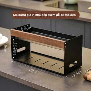 FANHAN | Giá Gỗ Đựng Gia Vị Treo Tường