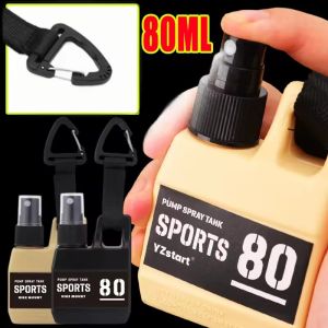 2PCS 80ml Outdoor Portable Camping Pump Perfume Refillable Spray Bottle Empty with Buckle Cosmetic Containers Atomizer Bottle Travel