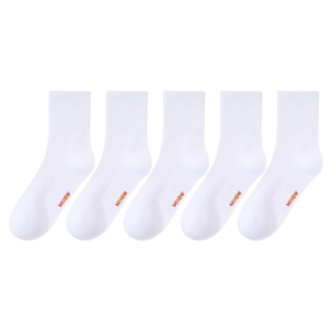 MiiOW | Thin Cotton Socks White Breathable Boys Sports Socks Mid-calf School Socks