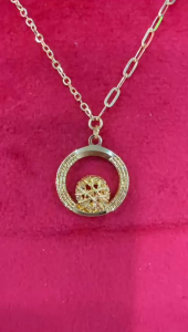 Poh Heng Jewellery 22K Weave Sphere Necklace in Yellow Gold [Price By Weight]