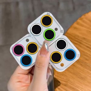 2-3Pcs Luminous At Night Camera Lens Protector Ring For IPhone 16 14 15 Pro Max 12 13Mini Ultra Thin Camera Lens Film Phone