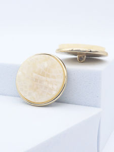 Elegant Beaded Light Beige Button for Cheongsam Hanfu Coat Sweater Flat Surface Design Home Fabric Sewing DIY Accessories