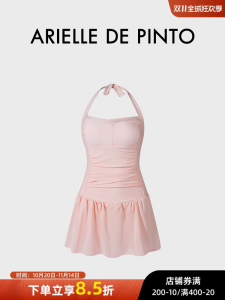 Arielle De Pinto Sweet Girl One-Piece Swimsuit Womens Conservative Slimming Hot Spring Bathing Suit Casual Swimwear