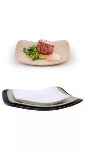 Dĩa phíp vuông sâu nhựa VIỆT NHẬT - Viền cong nhám cơm tấm đồ xào thức ăn nhanh buffet - 1213