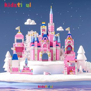 1000PCS Disney Building Blocks Disneyland/Castle/Princess House Girls Gifts Educational Toys for Girls