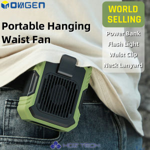 INOVAGEN Rechargeable Waist Fan Portable wearable fan with 4000mAh Power BankElecteic FanSpeed AdjustableNeck Hanging Fan