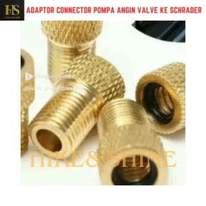 Adaptor connector Pompa Angin Tutup Pentil Valve Ke Schrader Connector Bisa MTB Seli Lipat