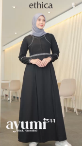 GAMIS ETHICA AYUMI 544 DRESS KEKINIAN TERBARUU DAILY CASUAL PREMIUM KULIAH TERMURAHHH