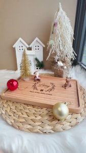 Personalised Serving Tray | Custom Christmas Gift | Kitchen Board & Plates | Xmas Gift