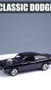 1:32 Fast Furious Charger Alloy Diecast Muscle Car Pull Back Sound Light Shock Absorber Classic Vintage Racing Toy Gift Collect