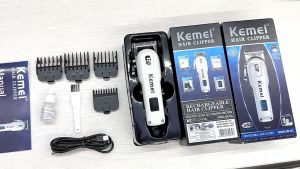 Kemei Hair Clipper Professional LCD Electric Hair Clipper For Men Wireless Trimmer Rechargeable Shaver Razor KM-232