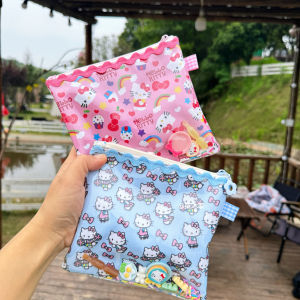 2025 New Handmade Katy KT Cat Cartoon Series Sandflow Handmade Makeup Storage Bag Card Holder Tissue Holder Coin Purse