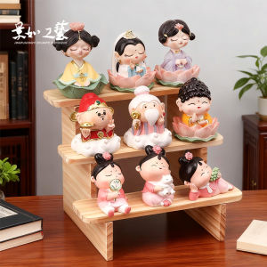 Real Wood Desktop Display Shelf Toy Doll Storage Rack Multi-layer Step Design Creative Blind Box Jewelry Showcase Stand