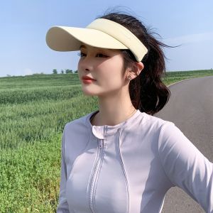 MiiOW | Womens Summer Cycling Sun Hat Large Brim UV Protection Empty Top Outdoor Sports Hat Cat Person Casual Style UPF50+ Nylon Material