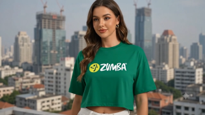 ( ZUMBA DESIGNS ) 2026 QUALITY TRENDY LOOSE FIT SEMI CROP TOP I ONE SIZE FITS ALL | SOFTCOTTON MATERIAL | WORK OUT SHIRT
