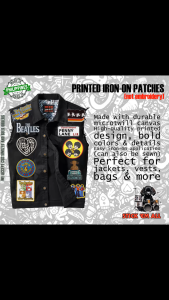 BEATLES III -inspired Printed Iron-On DIY Patches for Jacket Decoration. Features 2026 patches with band logos and album art. Suitable for customizing denim jackets. Ideal for rock music enthusiasts.