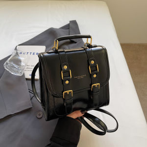 Retro Chic Cute Exquisite Womens Single Shoulder Bag Fashionable Versatile High-End College Style Double Shoulder Backpack