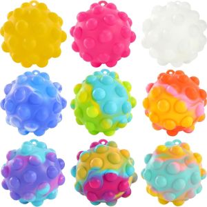 1/2/4PCS Pop Fidget Toys Bulk 3D Stress Balls for Kids Party Favors Autism Sensory Toys Squeeze Toys for Adult Stress Relief