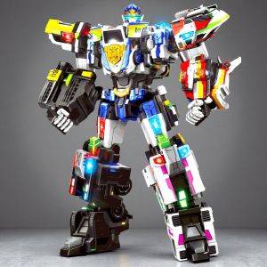 MINI FORCE | Mini Warrior Super Robot Transformer Five-in-One Combination Toy