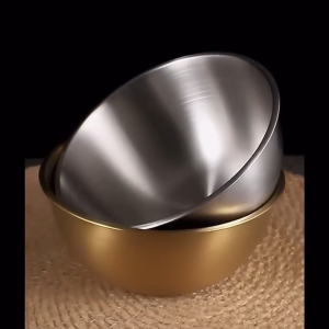 Stainless Steel Fruit Salad Bowls Kitchen Baking Bowl with Scale Mixing Bowls for Baking Cooking Salad
