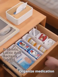 8 in 1 Drawer Storage Box Set Free Combination Multi Size Trays PP Material for Office Makeup Home