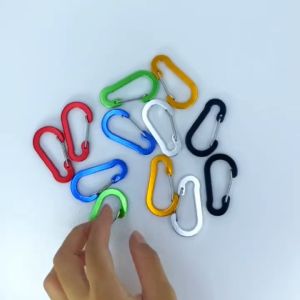 6 PCS Carabiner Gantungan Karabiner Aluminium Alloy Snap Clip Lock Kunci Praktis