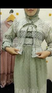 GAMIS CERUTY KOMBI BRUKAT ANAK TANGGUNG UKURAN L