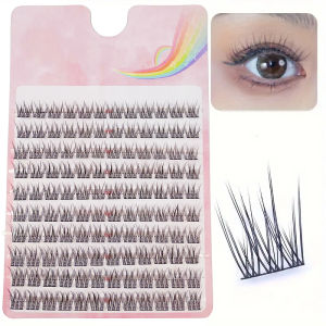 ขนตาปลอมแบบช่อ 120 ชิ้น ดูเป็นธรรมชาติ ดีไซน์แบบไขว้และหางปลา นุ่มและเบา
