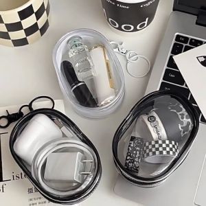 SK-C1252 Kotak Penyimpanan Kabel Data Transparan Pouch Mini Travel Organizer Serbaguna / Dompet Mini