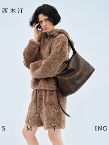 Ximuting Large Capacity Womens Shoulder Tote Bag Commuter Hobo Bag Casual Simple Style Soft Leather Square Shape Handbag