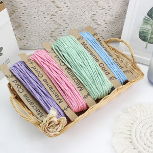 Colorful 3mm Craft Rope 25m/82ft Yarn Knitting Rope with Cardboard for Home Decor Plant Hangers - Multicolor Crafts Rope