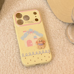 Potdemiel | Ốp Điện Thoại Hình Chú Chó Hoạt Hình 3D Màu Kẹo Hàn Quốc Cho iPhone Chống Sốc Bảo Vệ Mềm Mại Tương Thích Với Nhiều Mẫu Máy