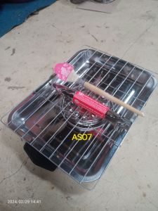TERBARU..Panggangan happy grill roaster bbq loyang kotak full pres staenless couting BONUS 2 pcs kuas dan capitan ukuran 40*26*5cm