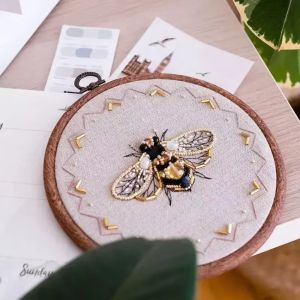 Insect Bead Embroidery DIY Craft Kit Cartoon Cross Stitch Insect Series Bead Embroidery Engraved Insect Pattern Set