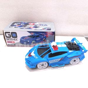 Mainan Anak Mobil Police Lamborghini Baterai Mobil Polisi Keluar Asap Elektrik Spray Car no 313