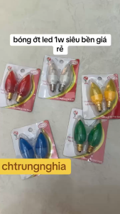 VỈ 2 Bóng đèn LED Trái Ớt Đèn Quả nhót gắn bàn thờ - Loại tốt