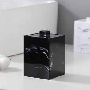 Modern Living Room Cotton Swab Box Creative Resin Toothpick Case Bath Salt Canister with Lid Storage Box for Makeup Cotton